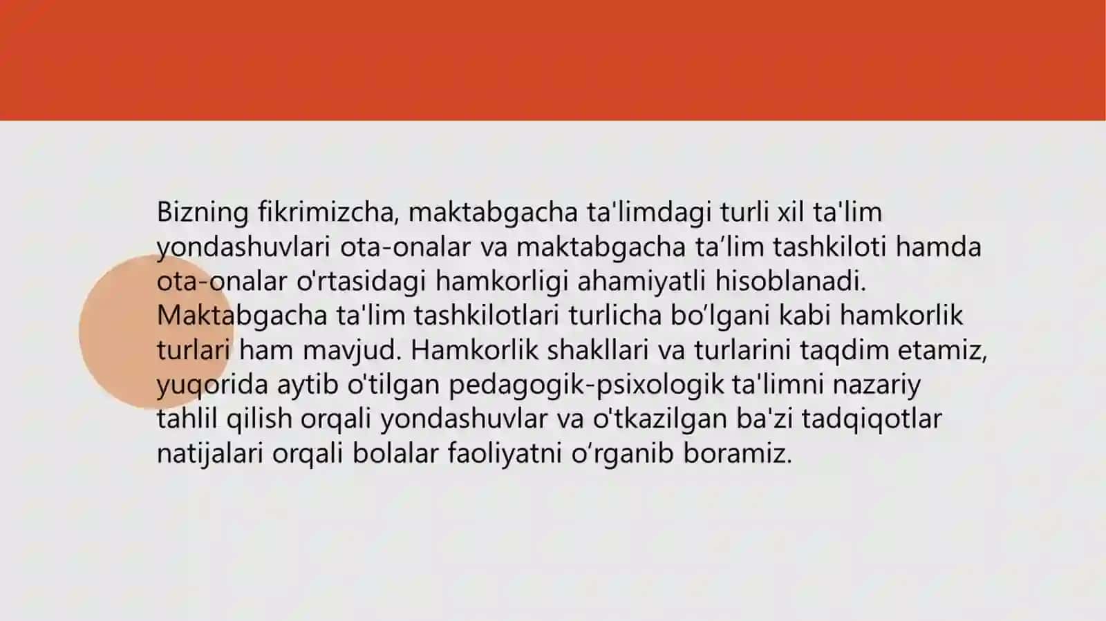 Maktabgacha ta’lim tashkiloti va oilaning o’zaro hamkorligi 4