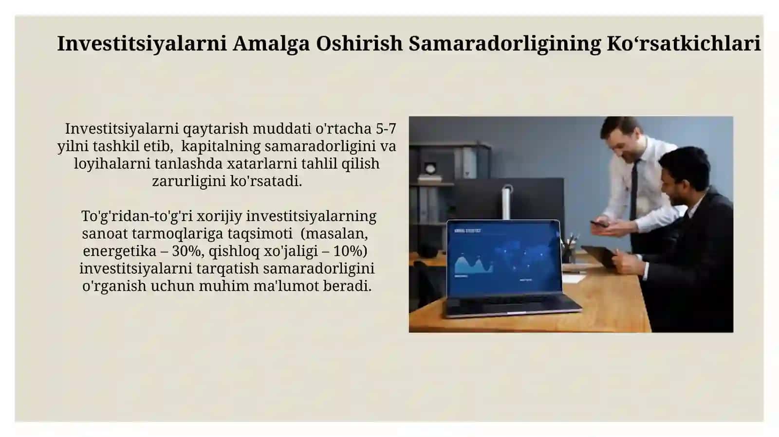 Xalqaro moliya instutlarining O‘zbekistonda amalga oshirgan investitsiyalar va samaradorligi tahlili 4