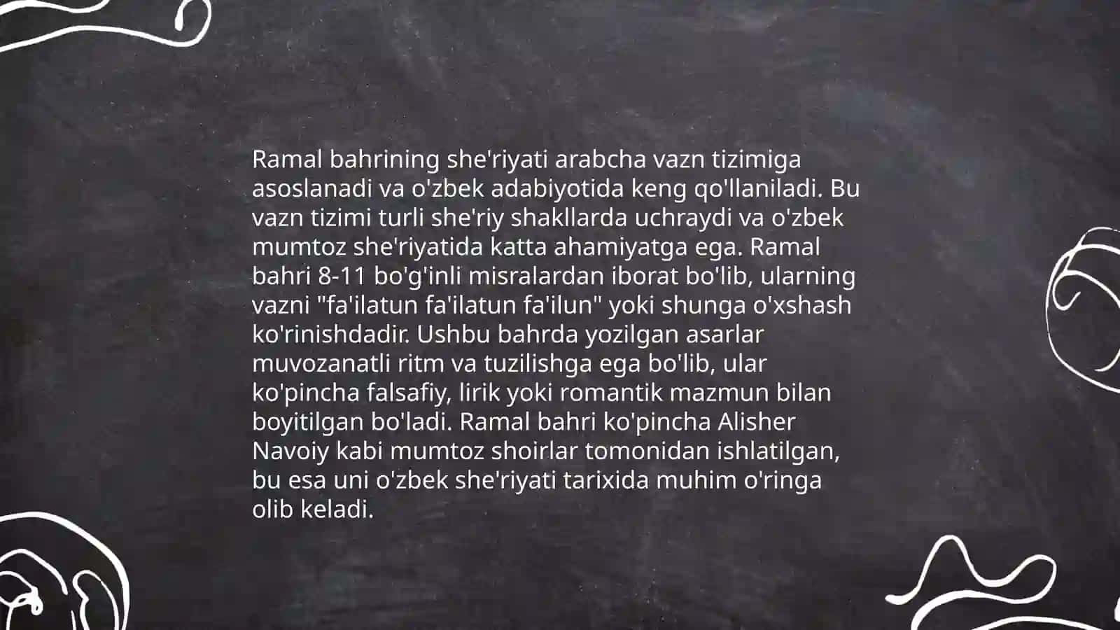 Aruz vaznining ramal bahri 4