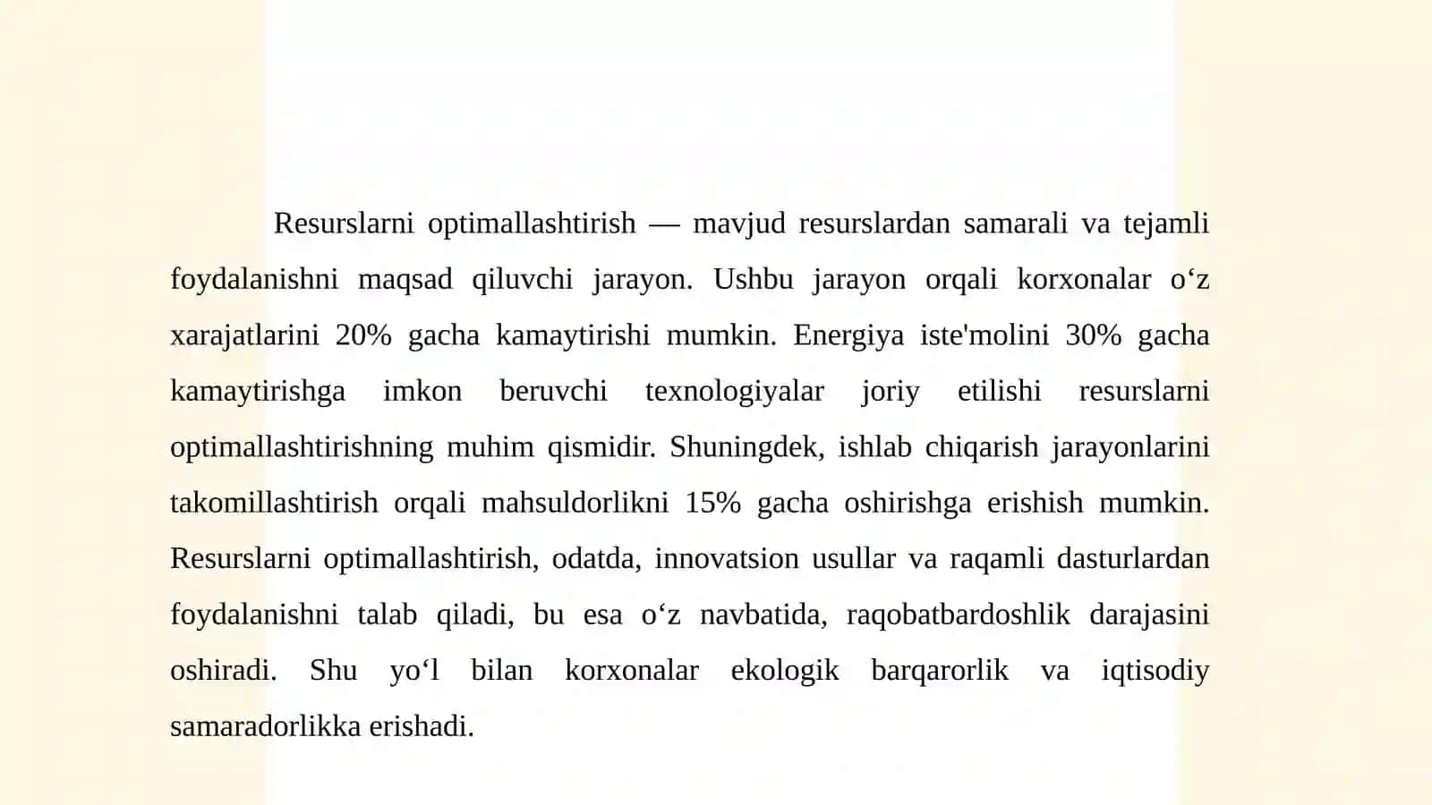 Ishlab chiqarish samaradorligini boshqarish 4