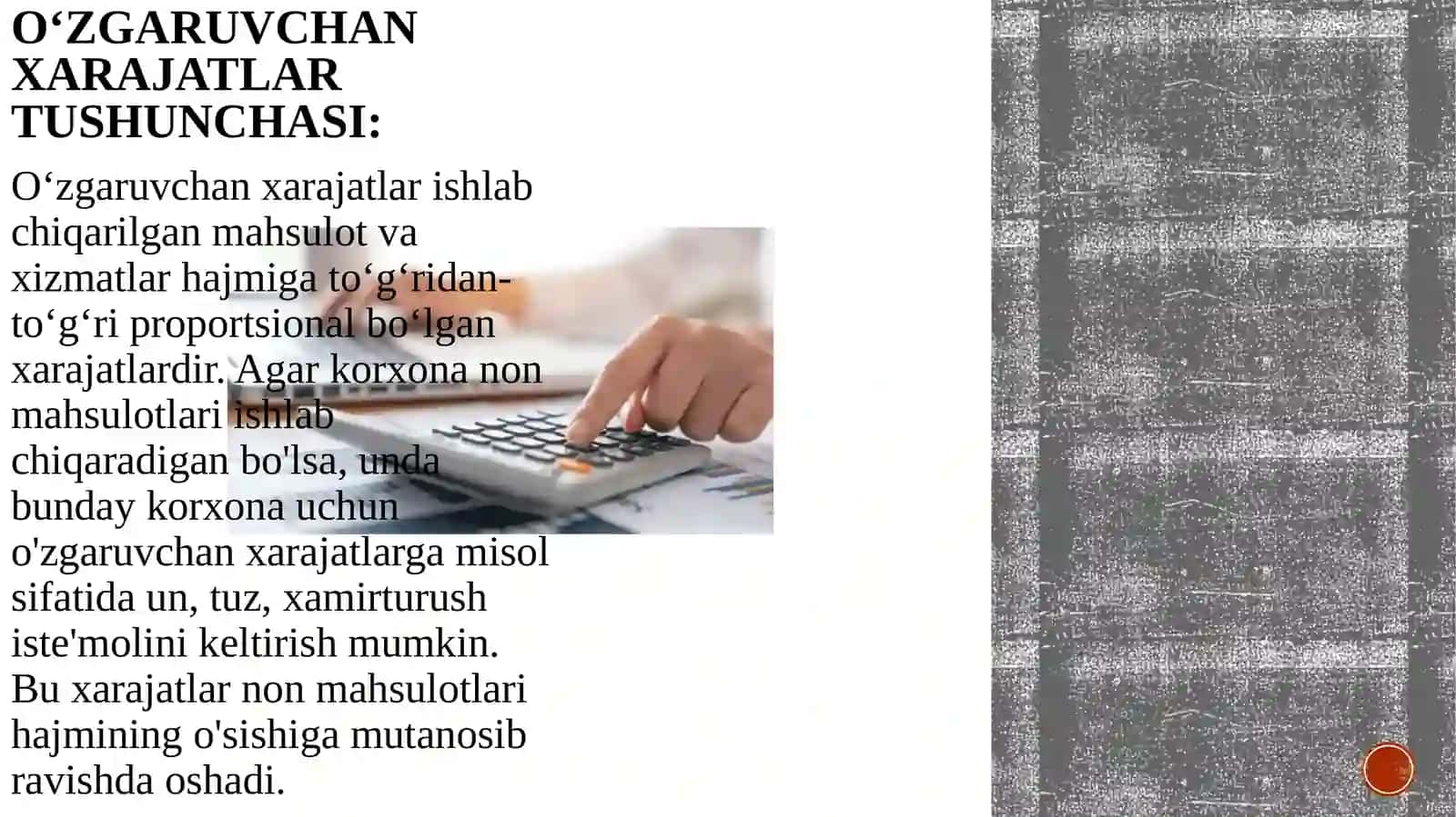 Doimiy va o`zgaruvchan xarajatlar. Raqobatlashuvchi firmaning foydasi va xarajatlari 4