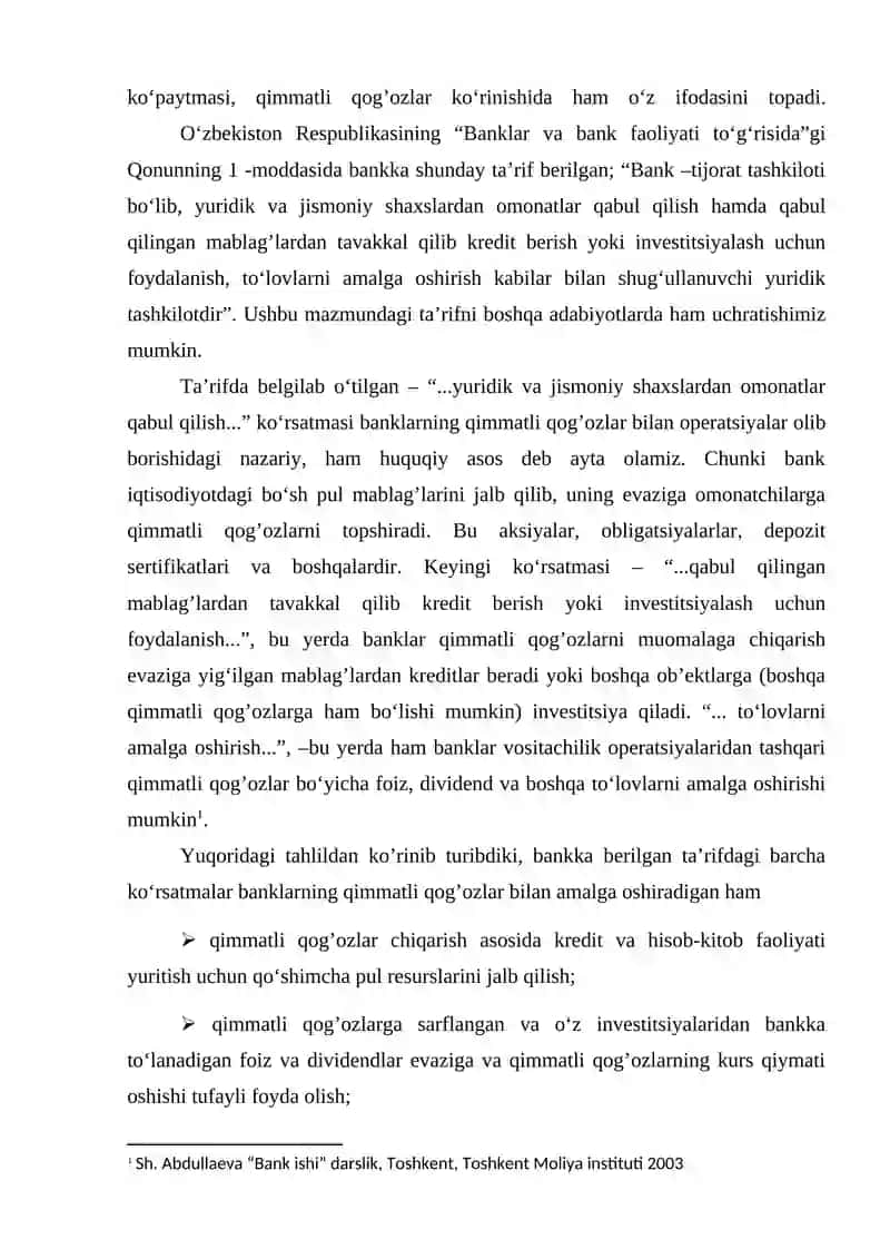 Qimmatli qog'ozlar bozori va ularning ishtirokchilari 4