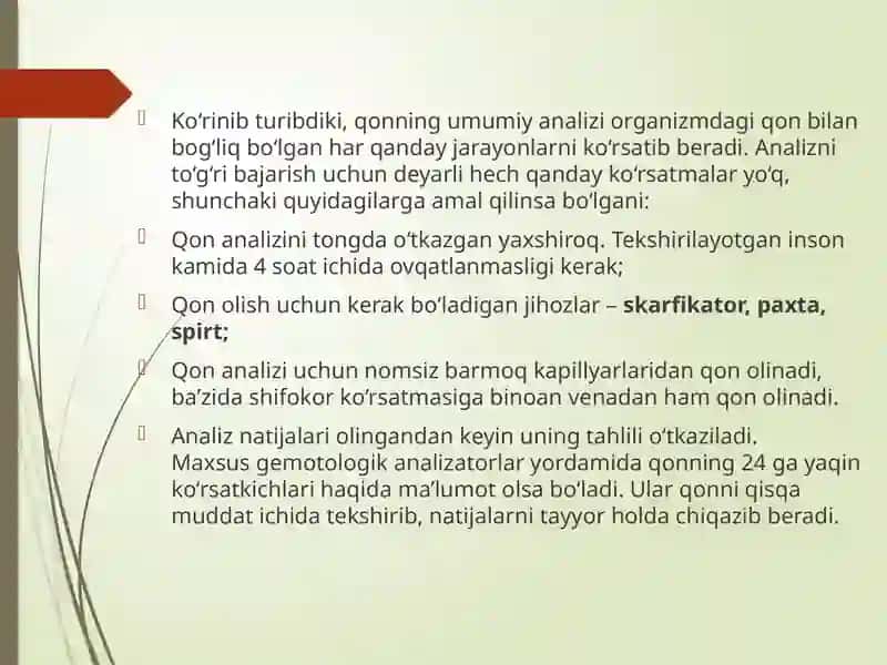 Umumiy qon analizi 4