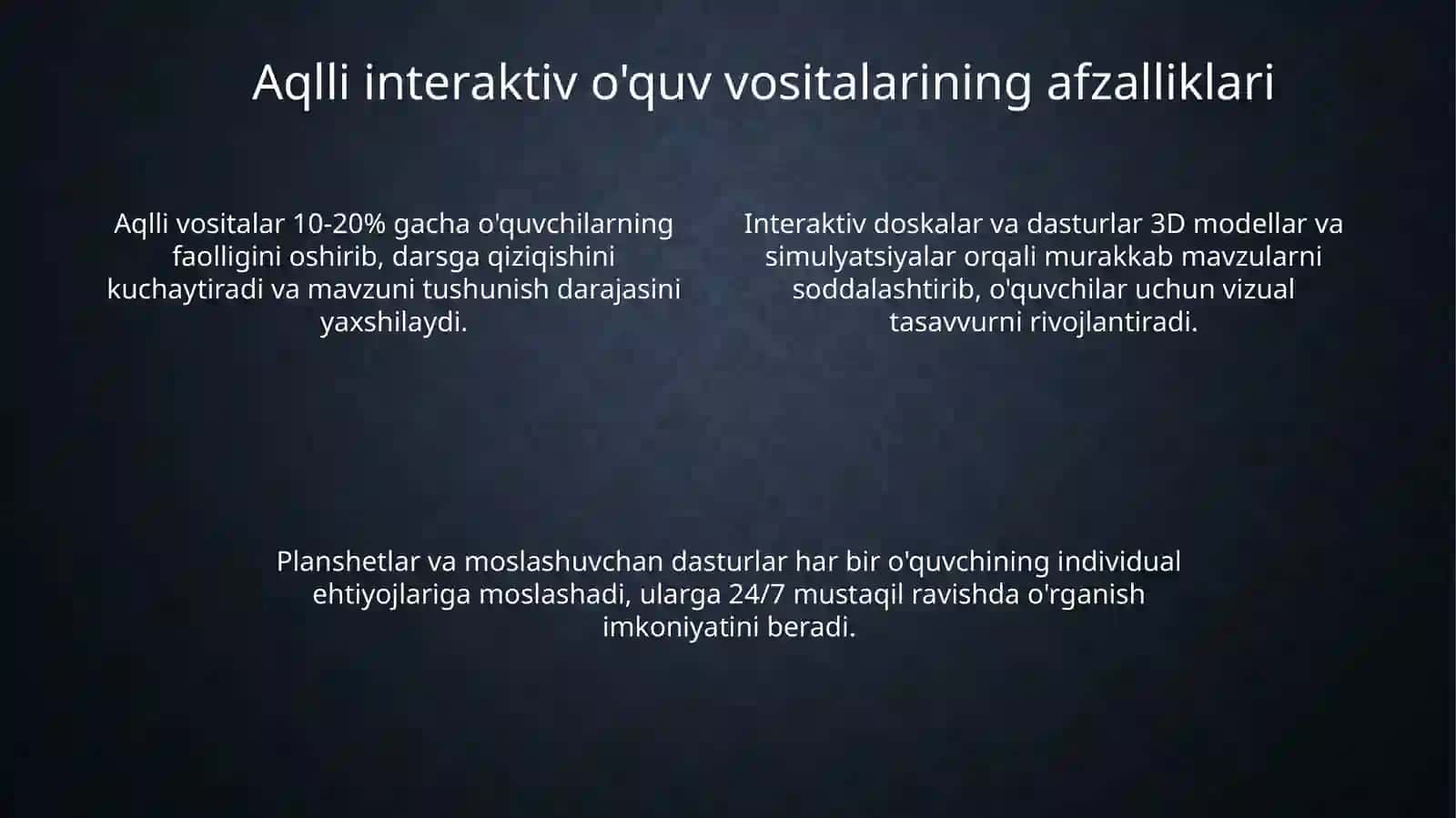 SMART interaktiv ta’lim vositalari haqida taqdimot tayyorlash 4
