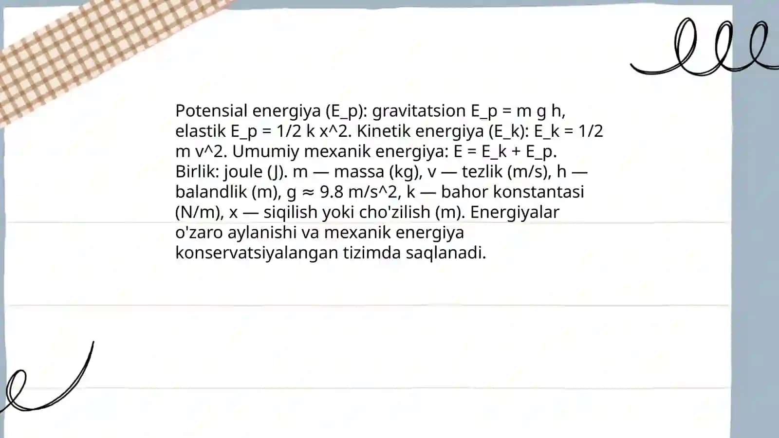 Energiya. Yorug'lik va issiqlik energiyasi 4