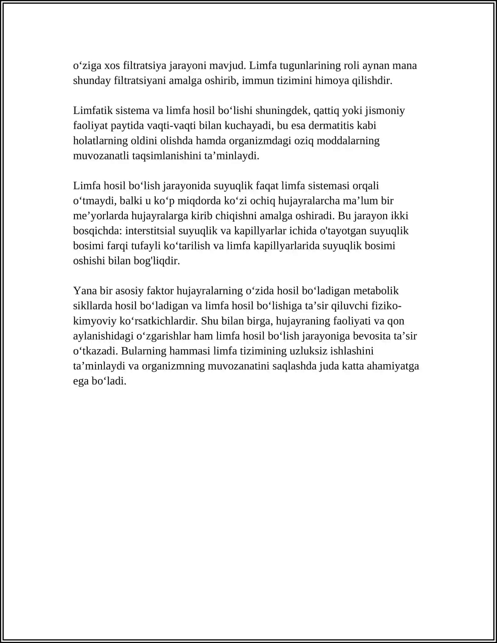 LIMFANING HOSIL BOʻLISHI TARKIBI VA VAZIFALARI 4