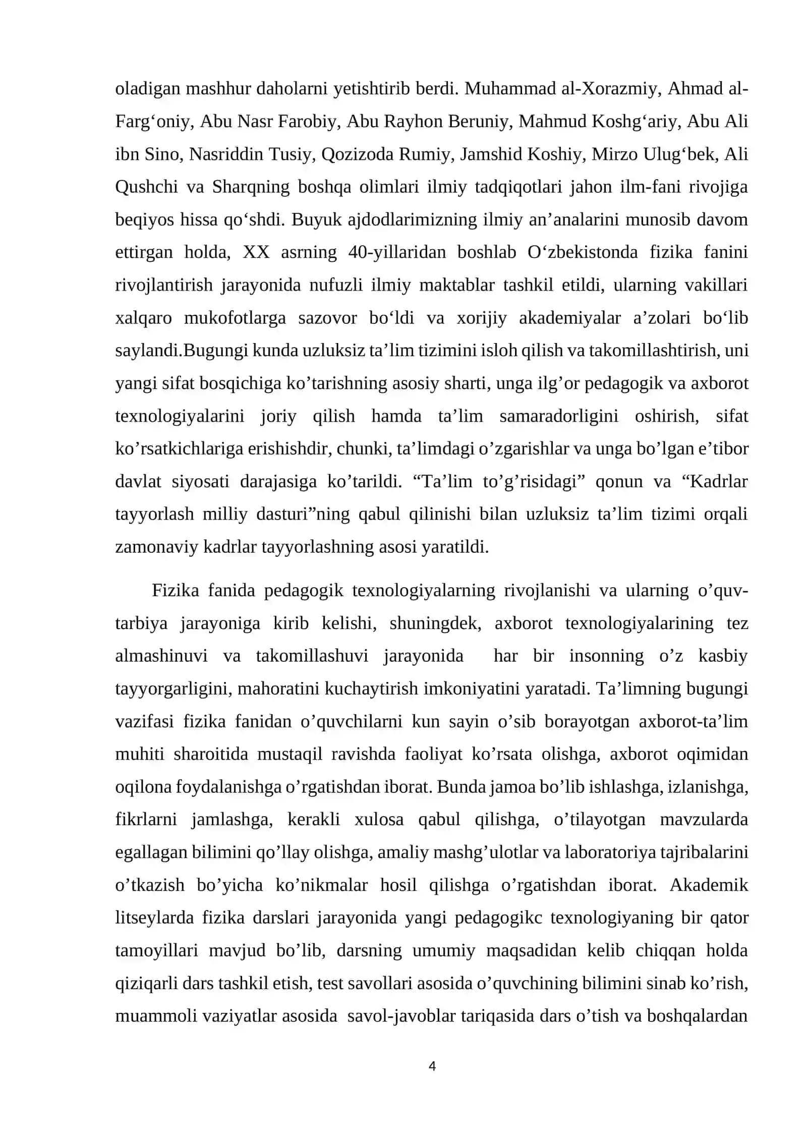 Elektrostatik maydonda nuqtaviy zaryadni ko’chirishda bajarilgan ish mavzusini o’qitish metodikasi 4