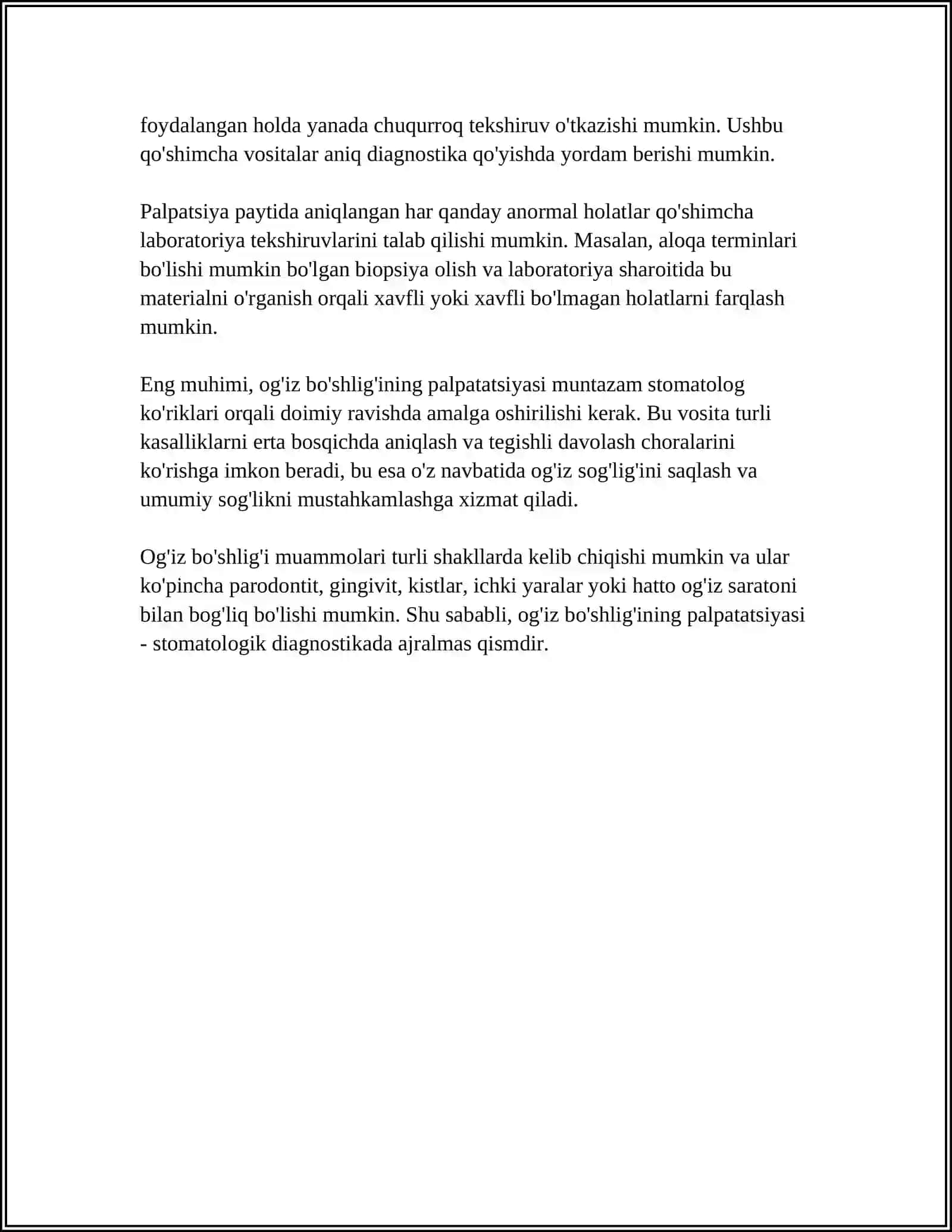 STOMATOLOGIYADA PALPATSIYA TEKSHIRISH USULI 4