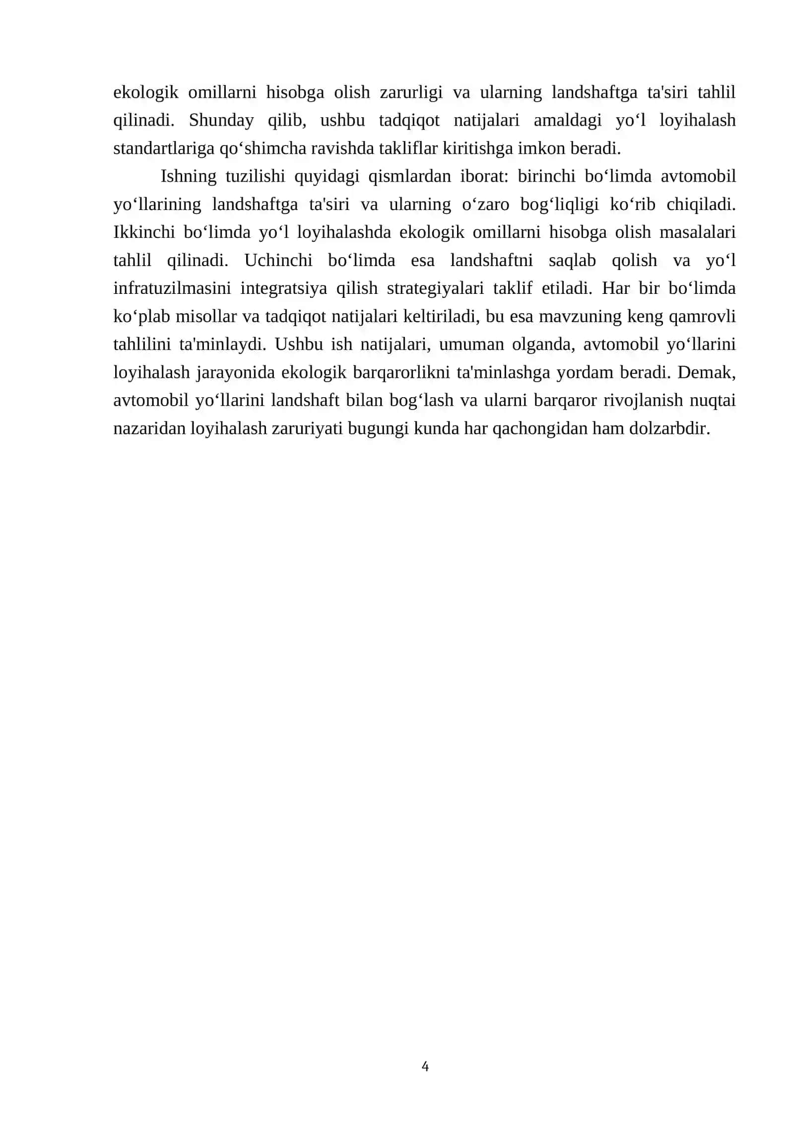 Avtomobil yo‘llarini landshaft bilan bog‘lab loyihalash 4
