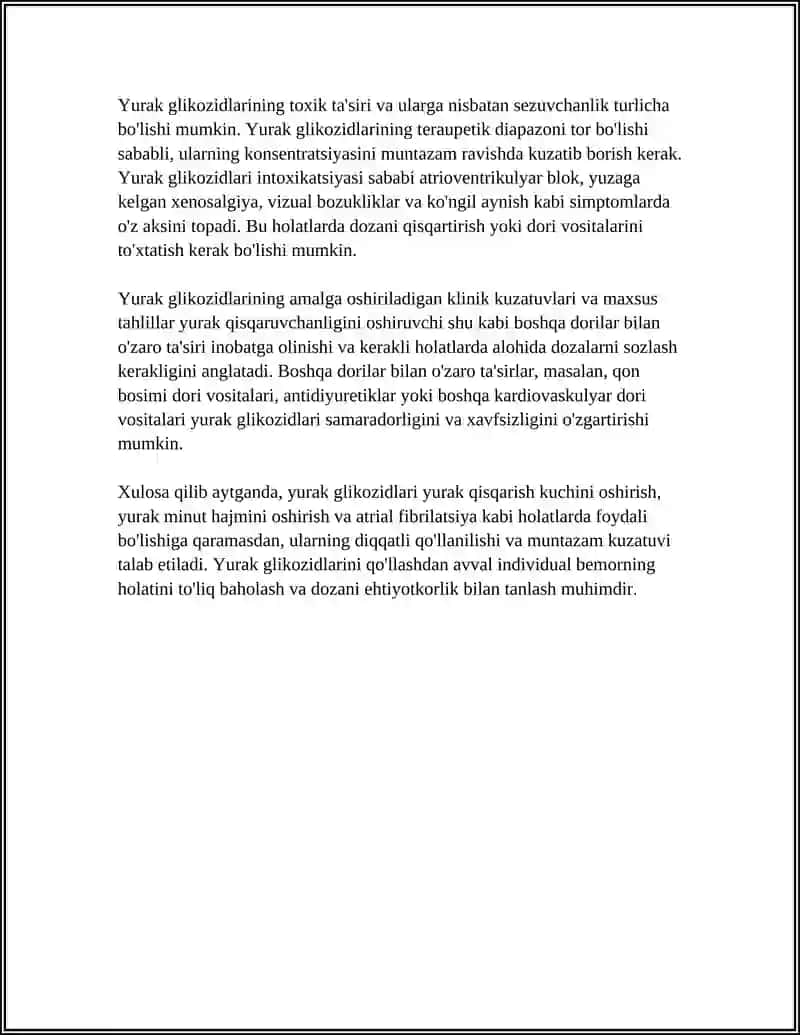 YURAK GLIKOZIDLARINING KLINIK FARMAKOLOGIYASI 4