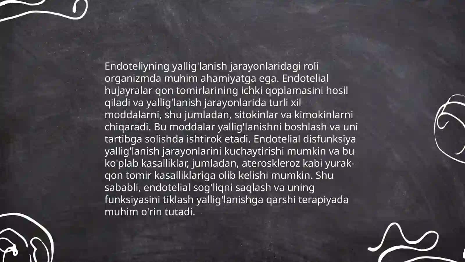Qon tomir endoteliysining funksiyalari 4