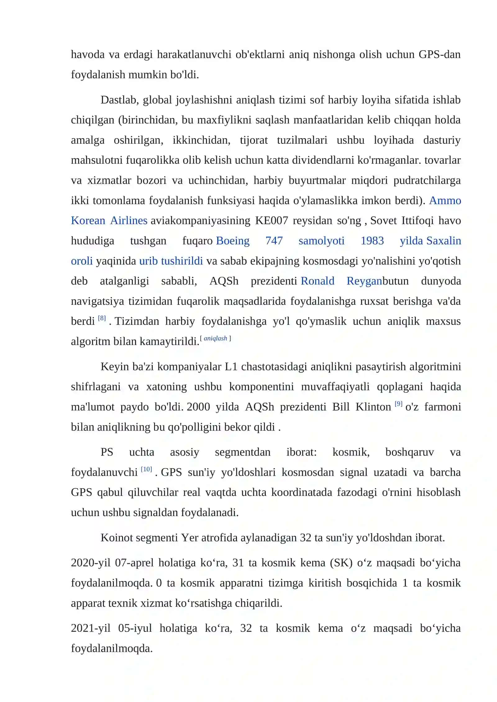 GPS global joylashishni aniqlash tizimi 4