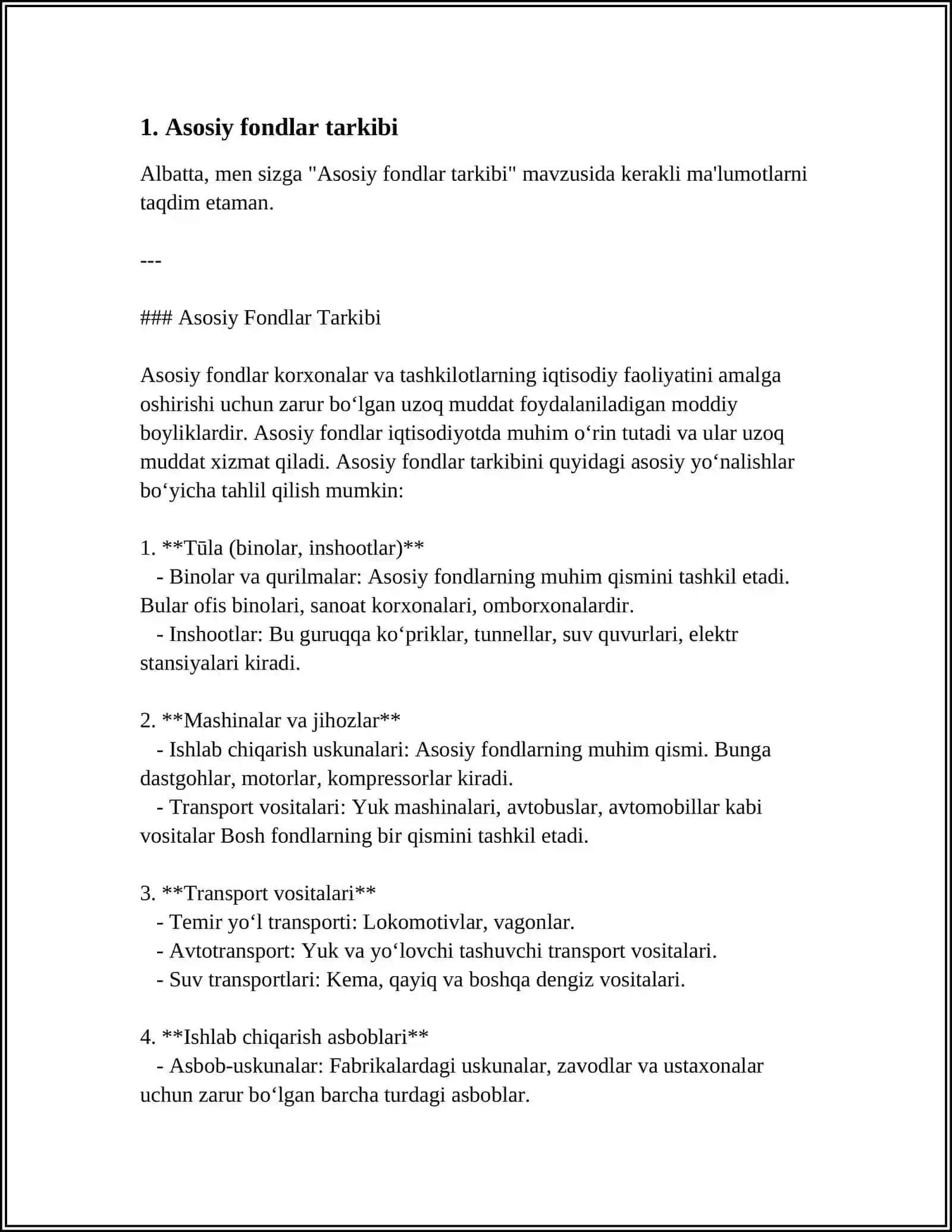 ASOSIY FONDLARNING OʻRTACHA YILLIK QIYMATINI HISOBLASH 4