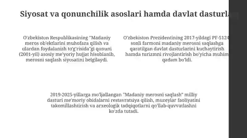 O'zbekistonning manaviy va tarixiy merosini tiklash 4