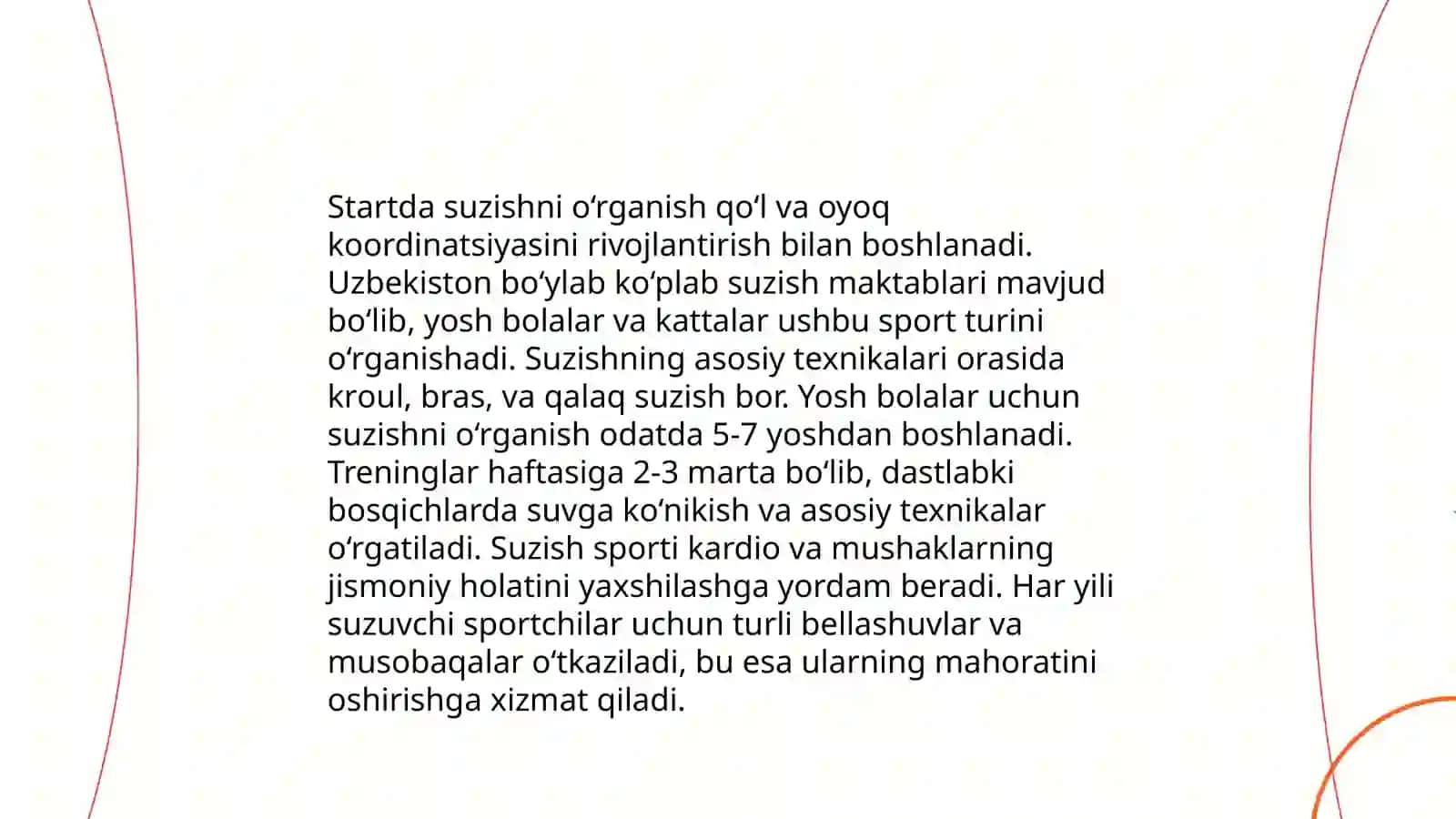 Koʻkrakda krol usulida suzish texnikasi 4