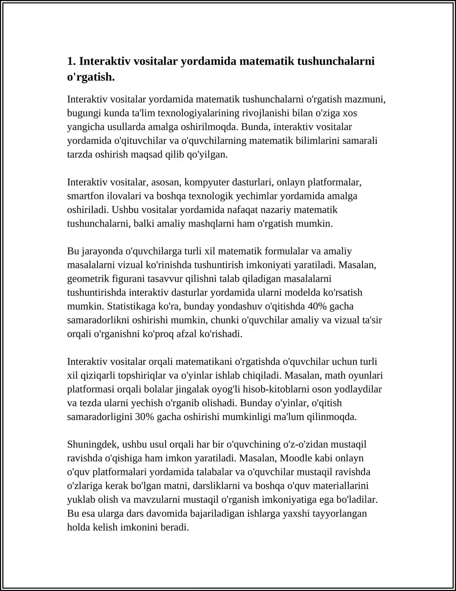 MATMATIK TA‘LIMDA INTERAKTIV VOSITALARDAN FOYDALANISH 4