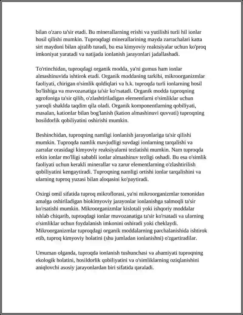 TUPROQ VA IFLOS SUVDAGI IONLANISHNI TOPISH 4