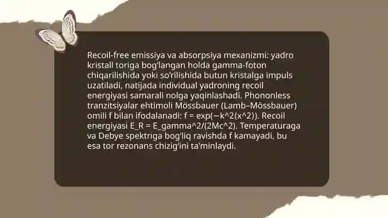 Meyossbauer effekti va uning qo‘llanilishi 4