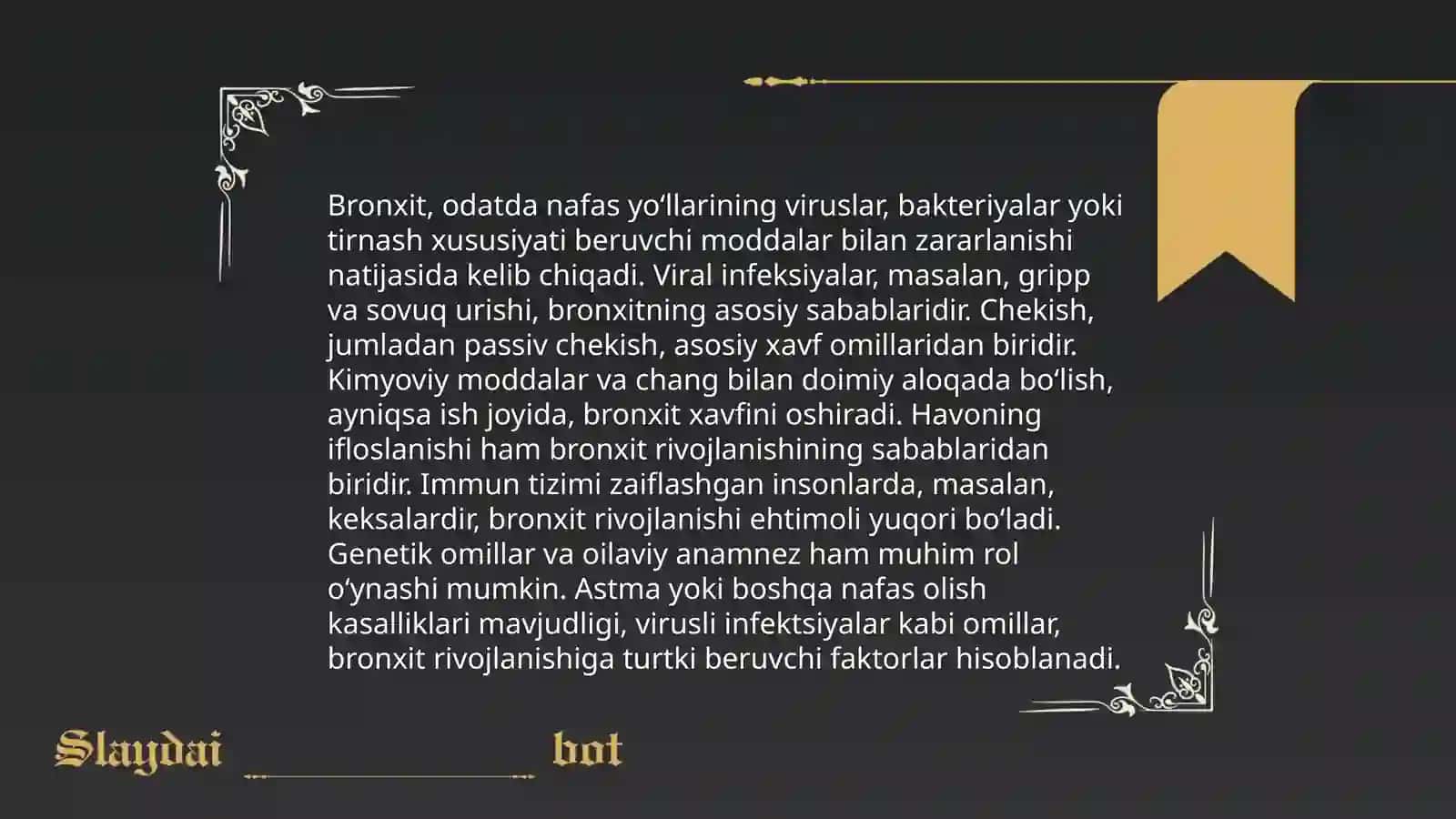 Bolalarda uchrovchi bronxit kasalligi va davolash chora tadbirlari 4