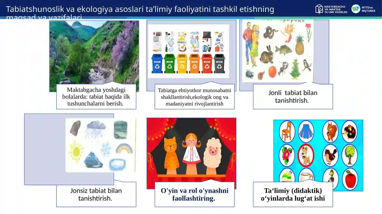 TABIATSHUNOSLIK VA EKOLOGIYA ASOSLARI TAʼLIMIY FAOLIYATINI TASHKIL ETISH 4