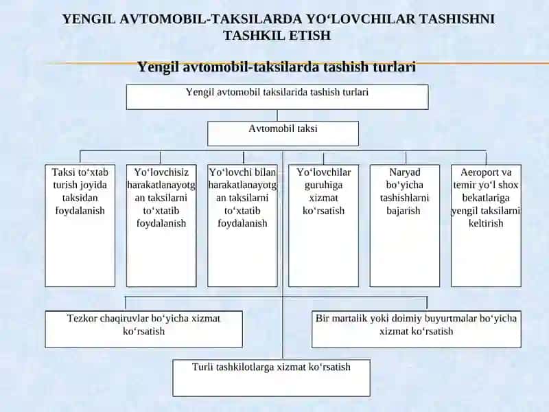 YENGIL AVTOMOBIL-TAKSILAR ISHINITASHKIL ETISH 4