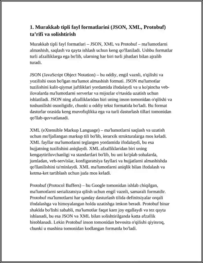 Murakkab Tipli Faylarni Tasvirlash va Qayta Ishlash 4