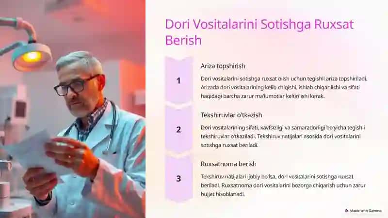 O'zbekistonda Dori Vositalarining Sifati Nazorati 4