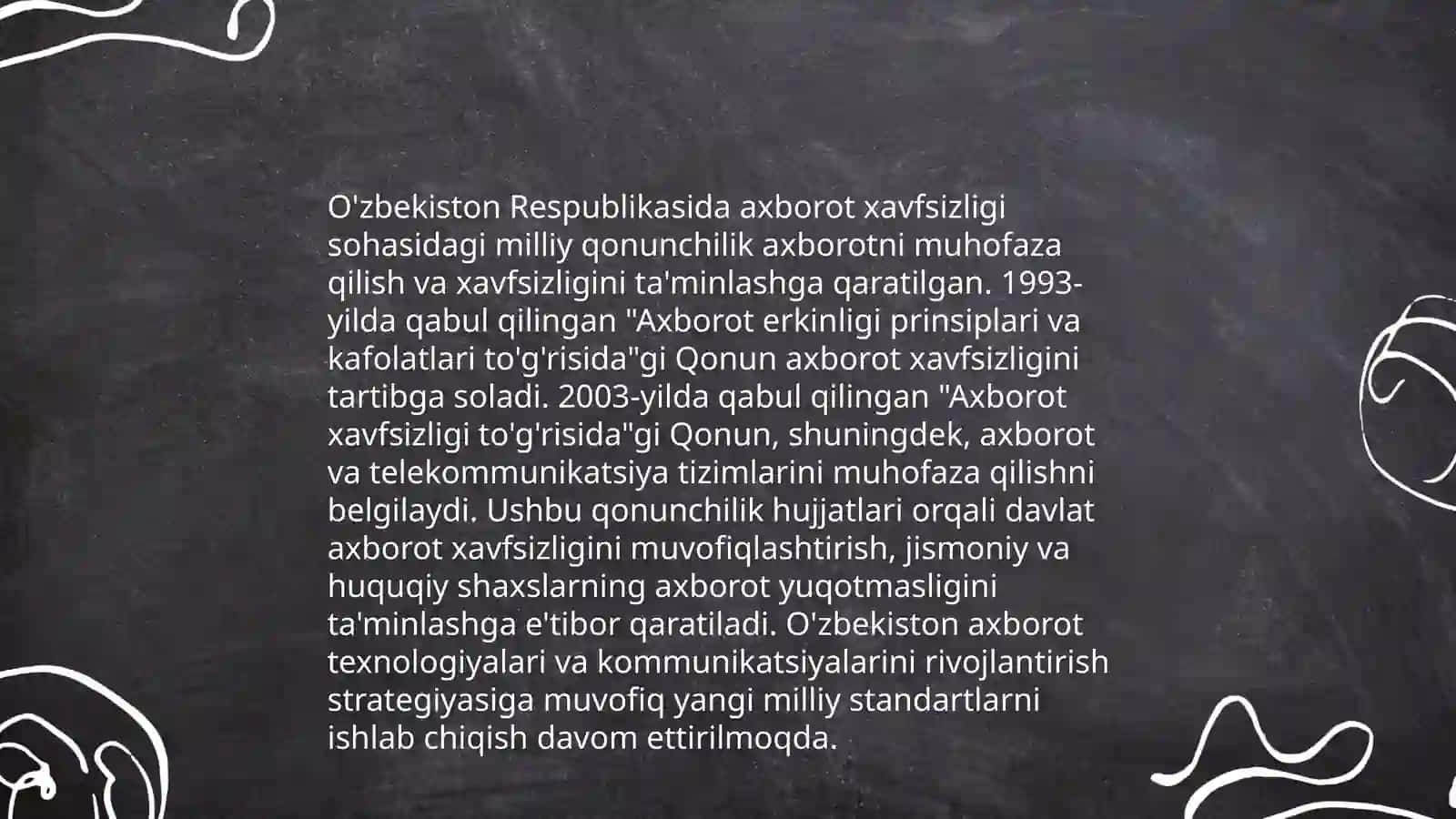 O'zbekistonda axborot xavfsizligining ma'naviy huquqiy asoslari 4