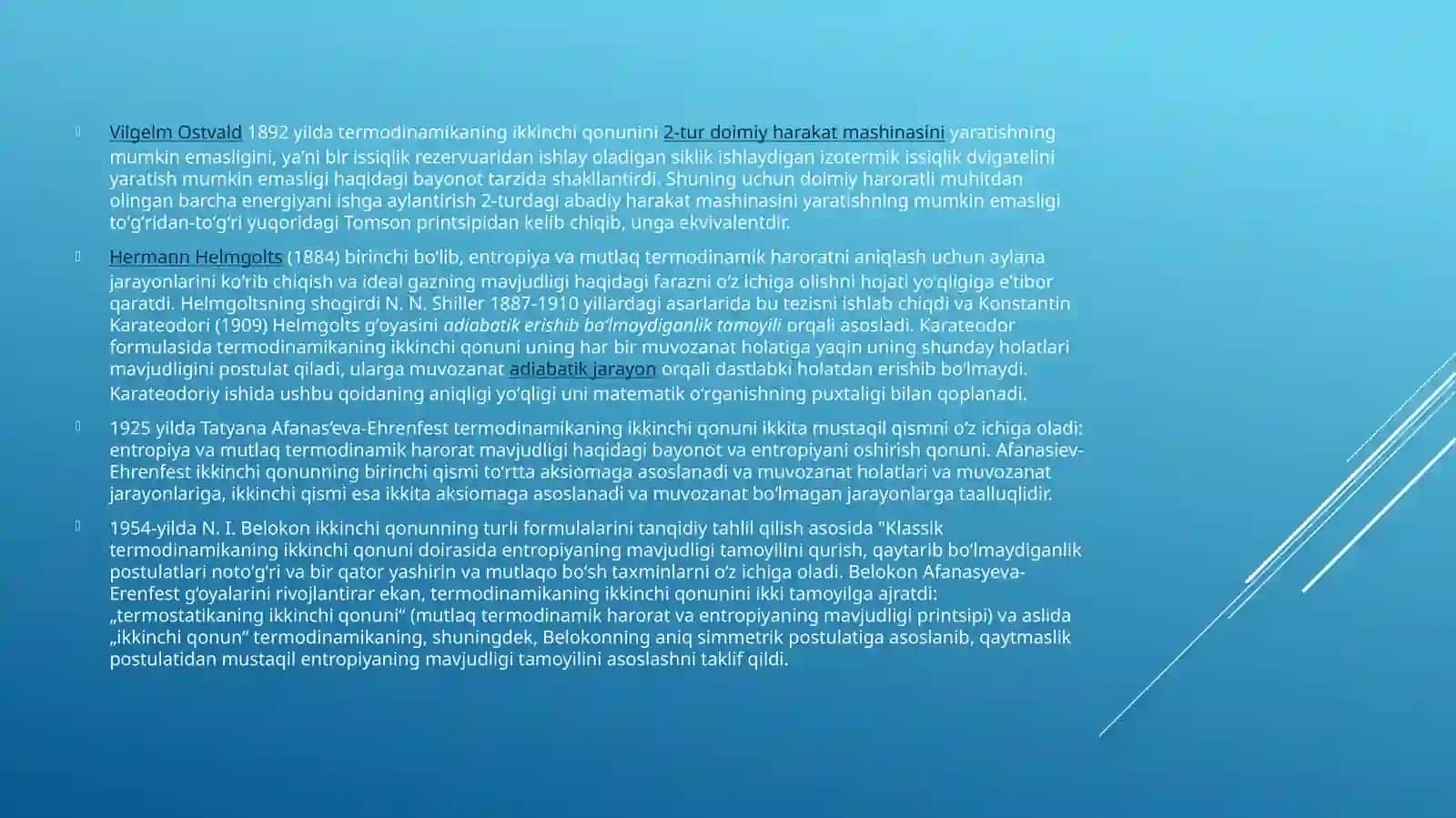 Termodinamikaning Ikkinchi Qonuni 4