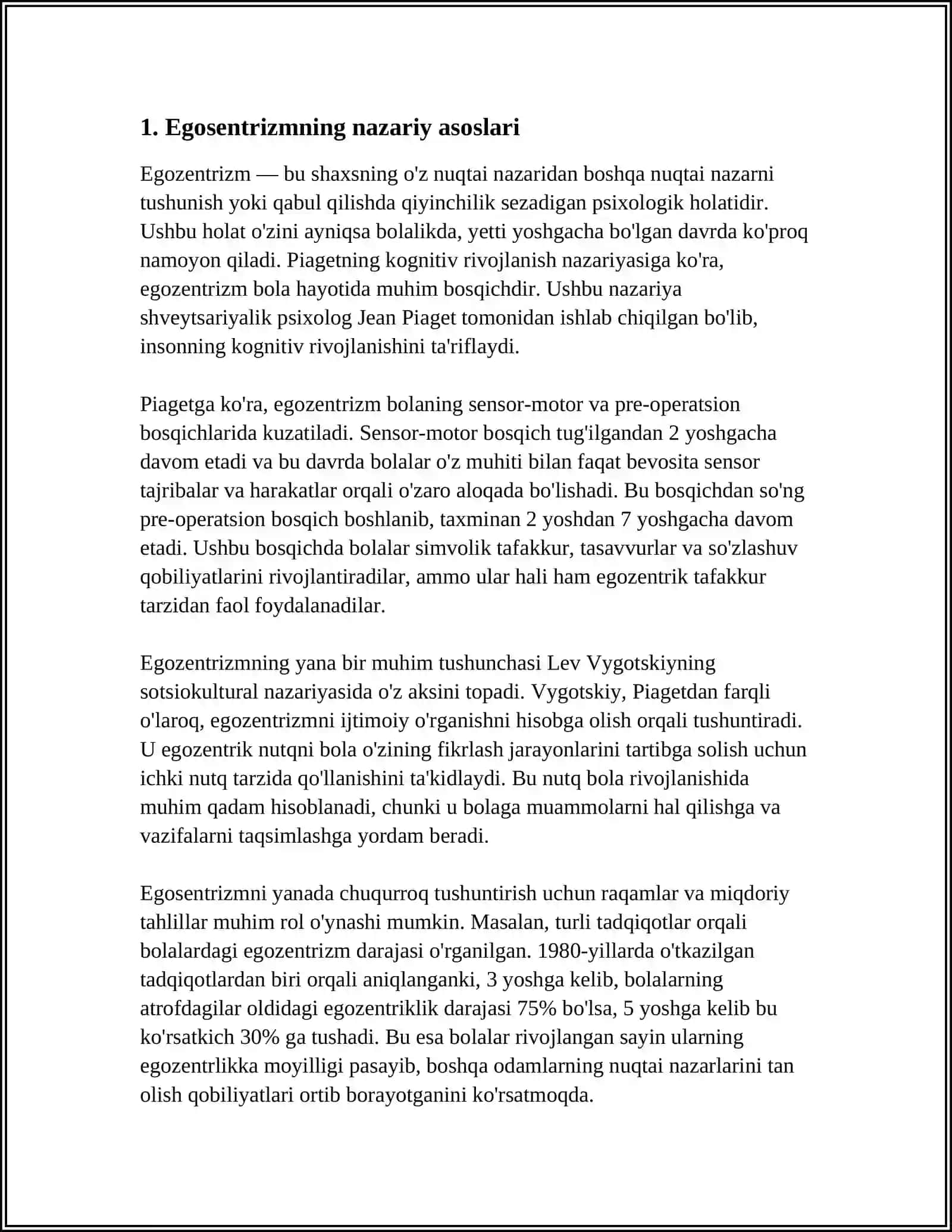 MAKTABGACHA TARBIYA YOSHIDA EGOSINTERIZIMNING SHAKLLANISHI 4