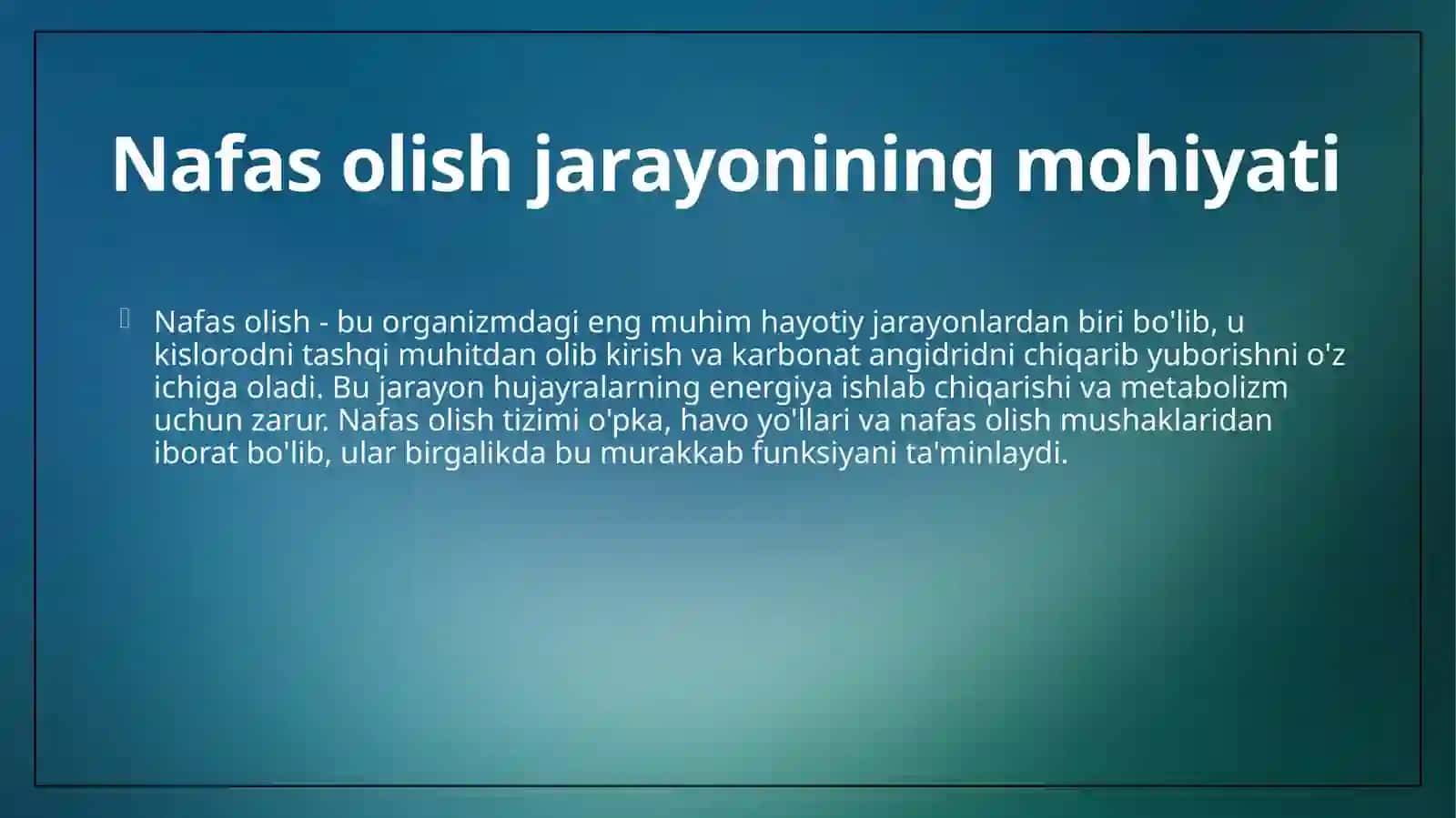 Nafasning o‘z o‘zini boshqarilishi 4