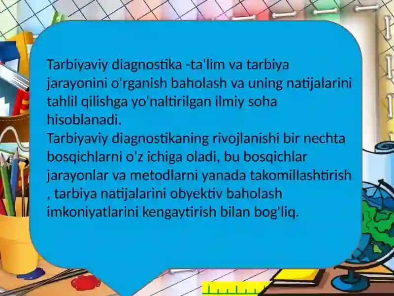 Tarbiyadiagnostikasifanining rivojlanish bosqichlari 4