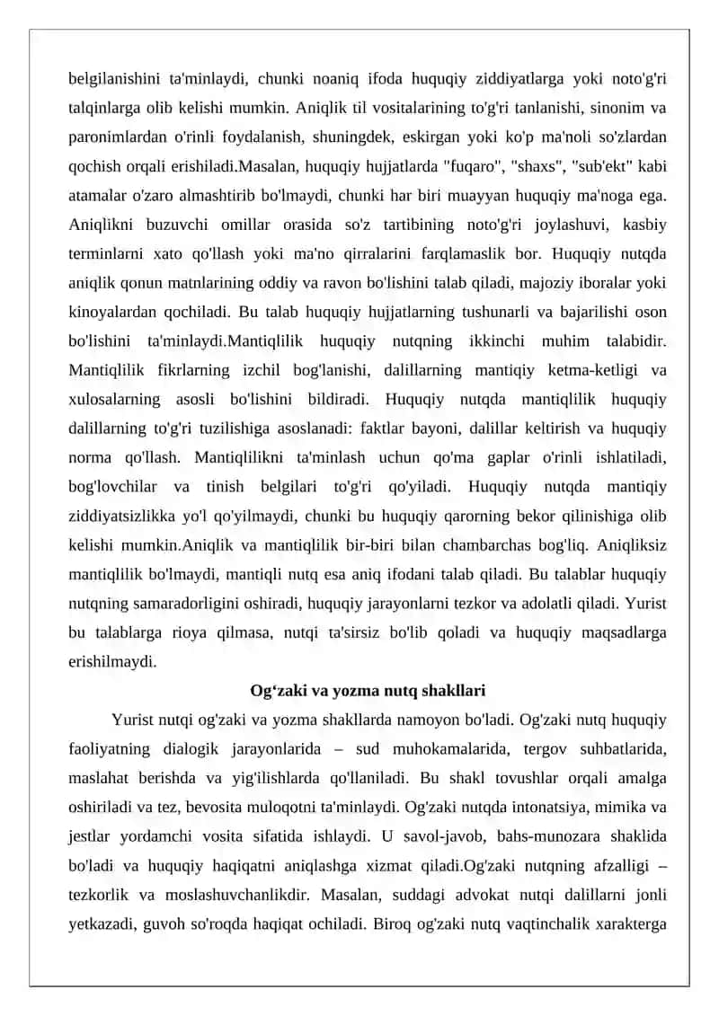 Yurist nutqi sifatiga ijobiy va salbiy ta’sir etuvchi omillar 4