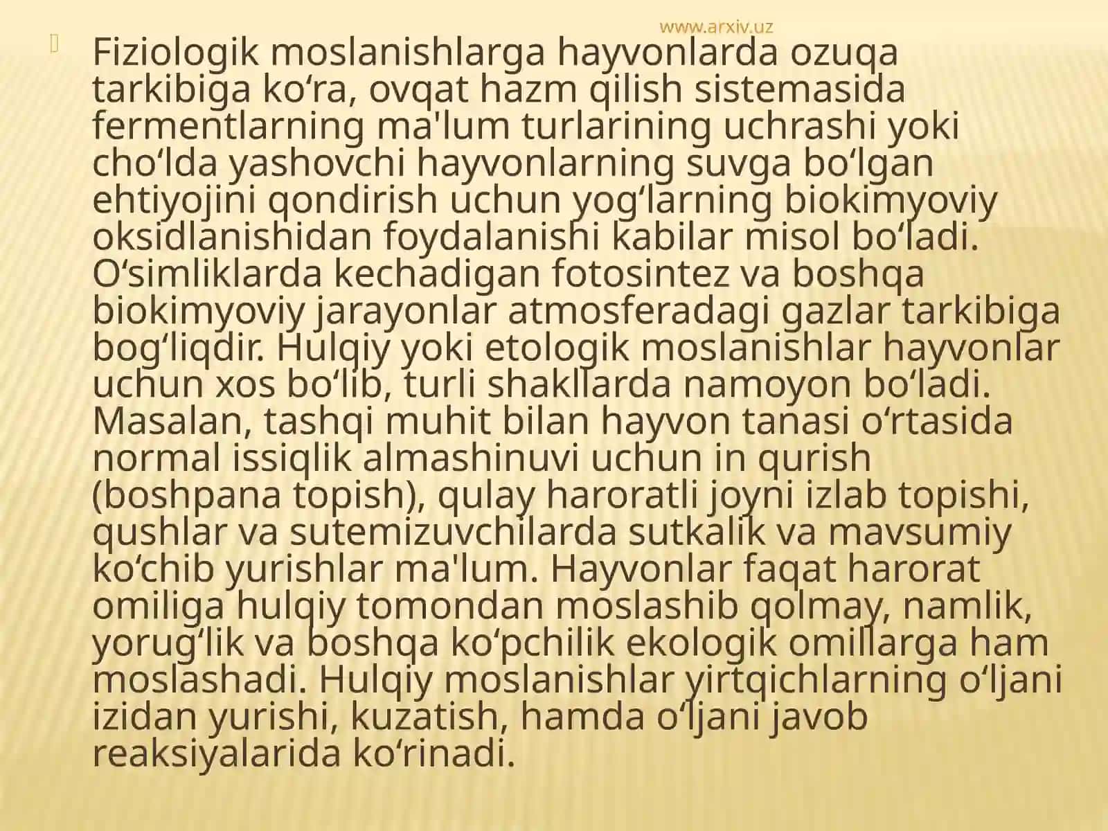 HAYVON ORGANIZMINING TURLI FIZIOLOGIK FAOLIYATINI O`RGANISH USULLARI 4