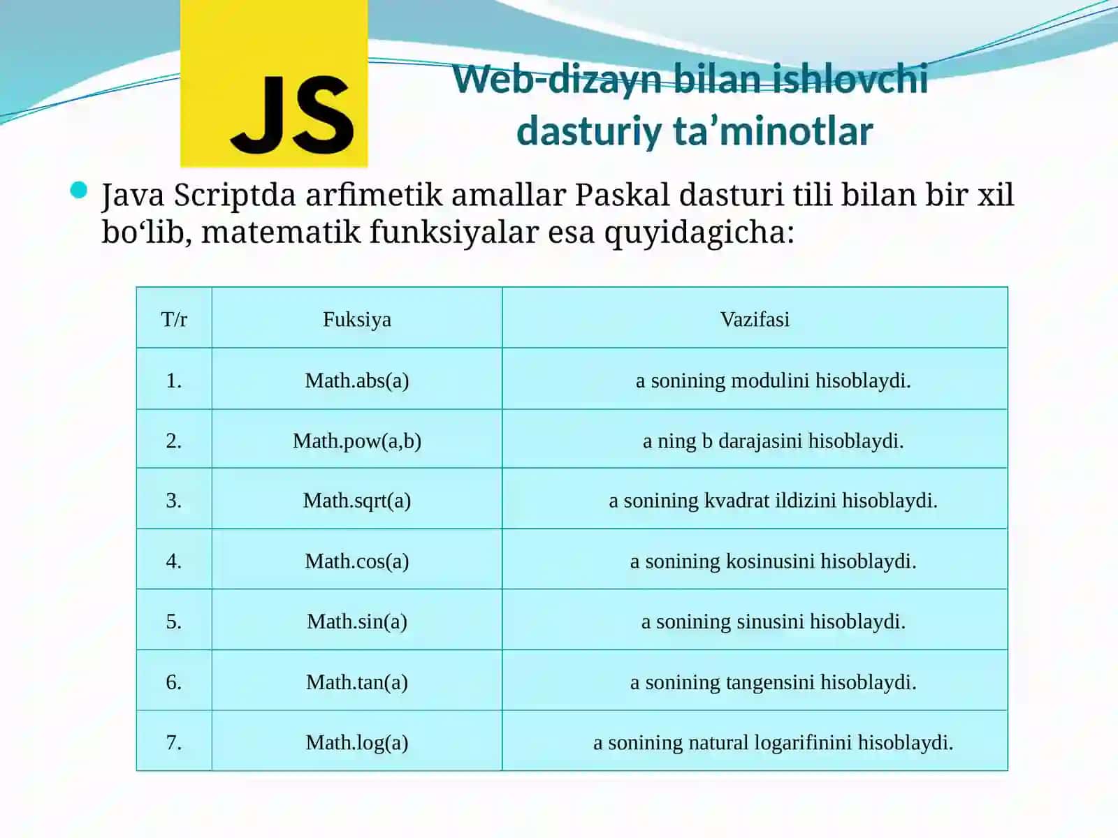 WEB-DIZAYN VA UNING DASTURIY TA’MINOTI 4