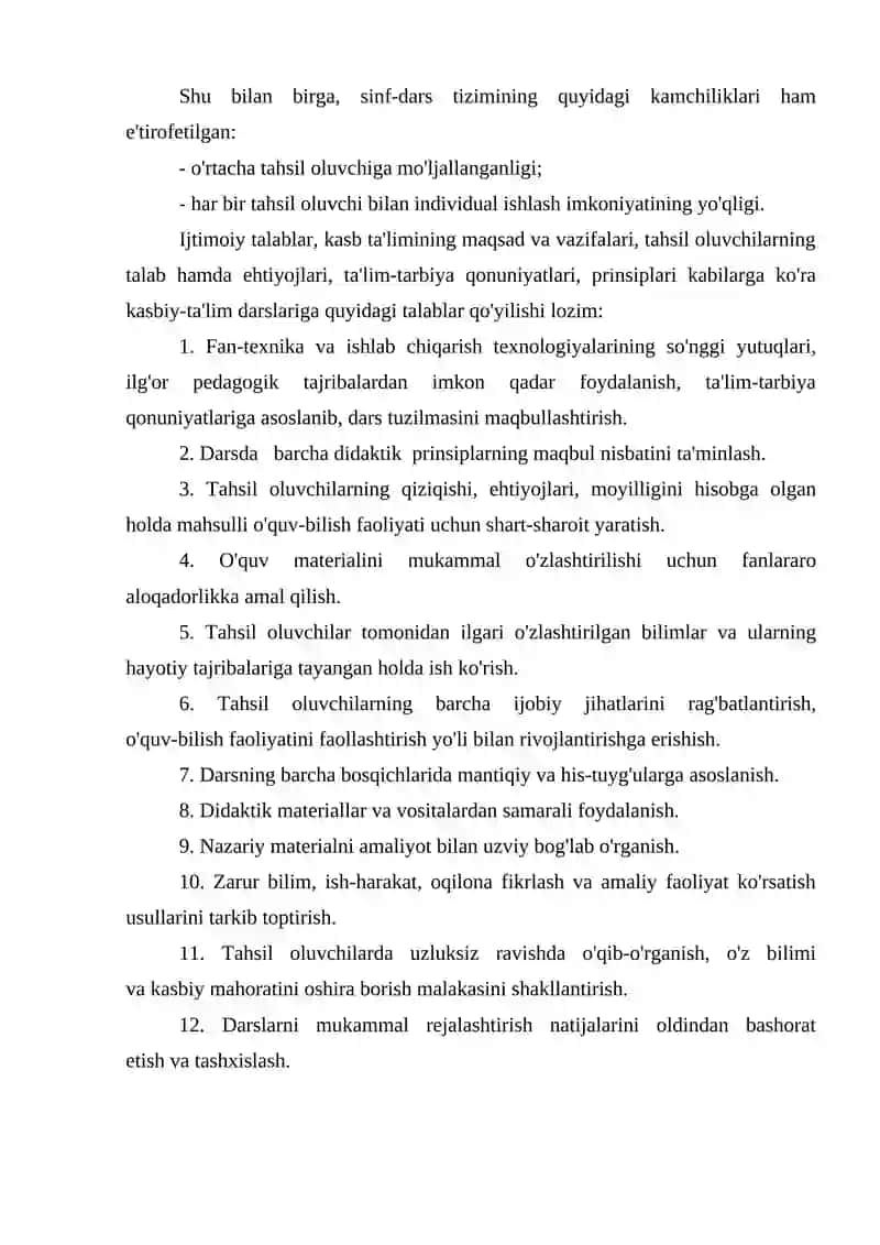 Kasb hunar ta`limining tashkiliy shakllari 4