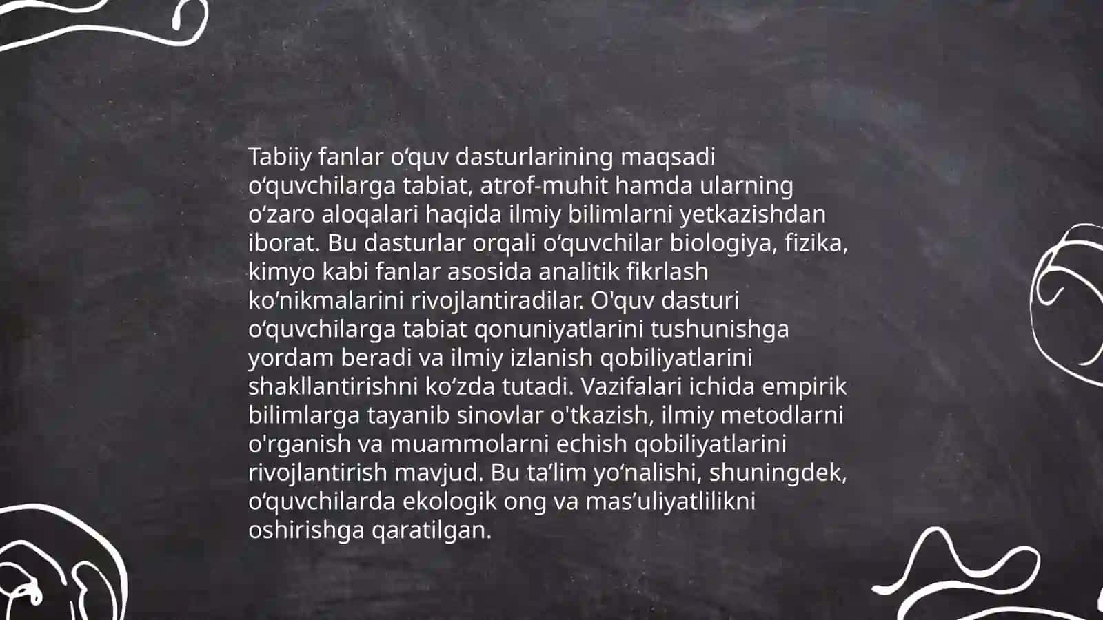 Boshlang'ich maktabkarda tabiiy fanlarning mazmuni va o'quv dasturining tahlili 4