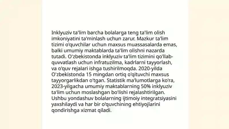 Inklyuziv ta'lim tolerant muhitni yaratish vositasi sifatida 4