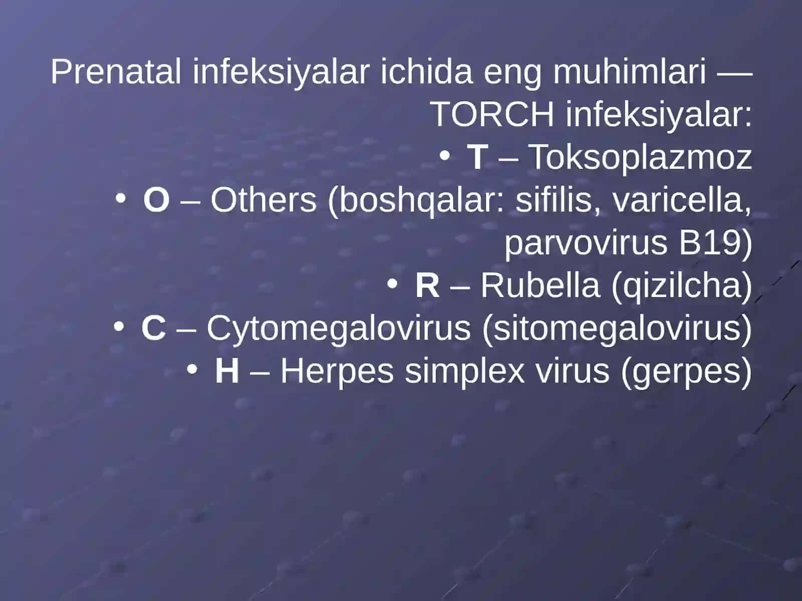 Prenatal infeksiya. sitomegaliya. Toksoplazmoz. Gerpes. Qizilcha, patomorfologiyasi. 4