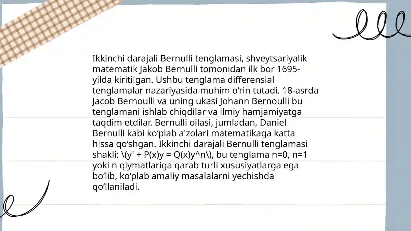 Bernulli tenglamasi 4