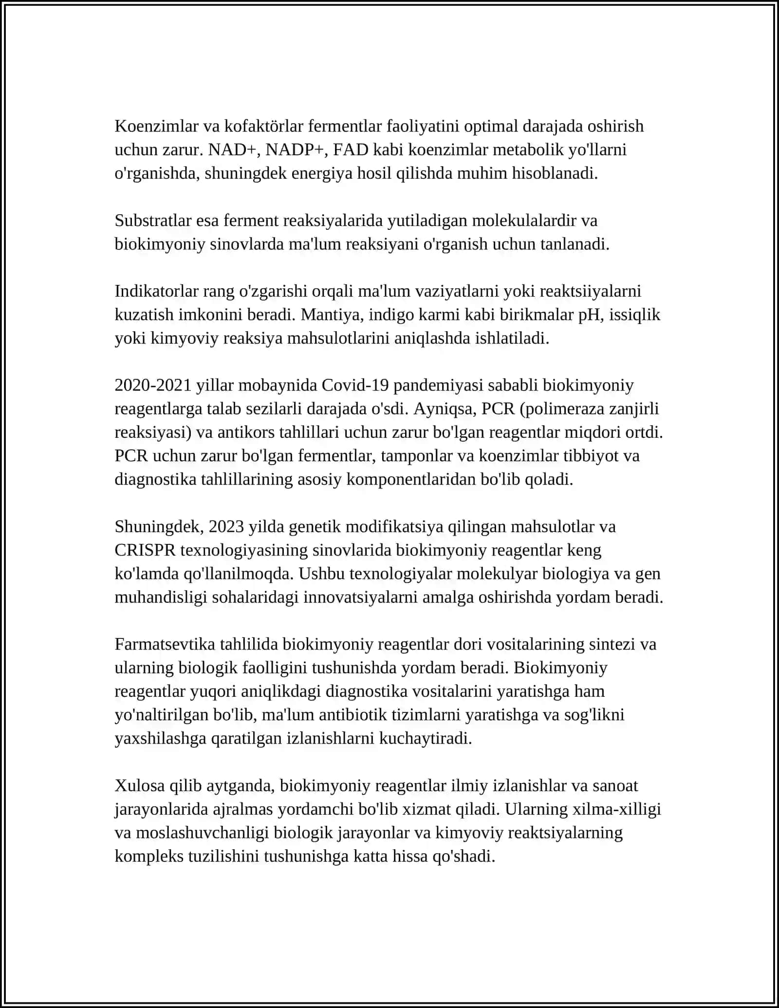 BIOKIMYONI ILMIY TADQIQOT METODLARI 4
