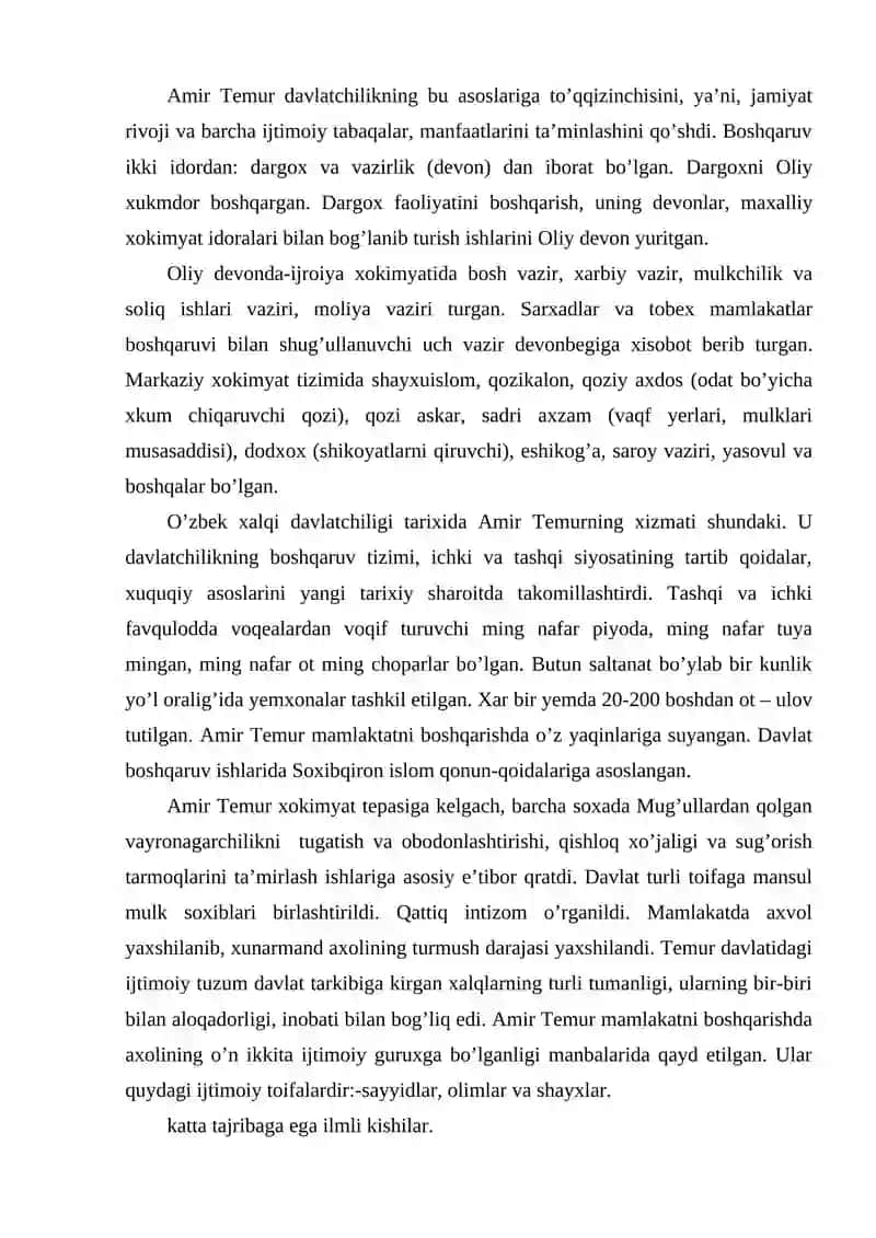 Din va diniyotning o'zgarishlari Movarounnaxr amirlari davlatchiligida XIV asrning o'rtalarida 4