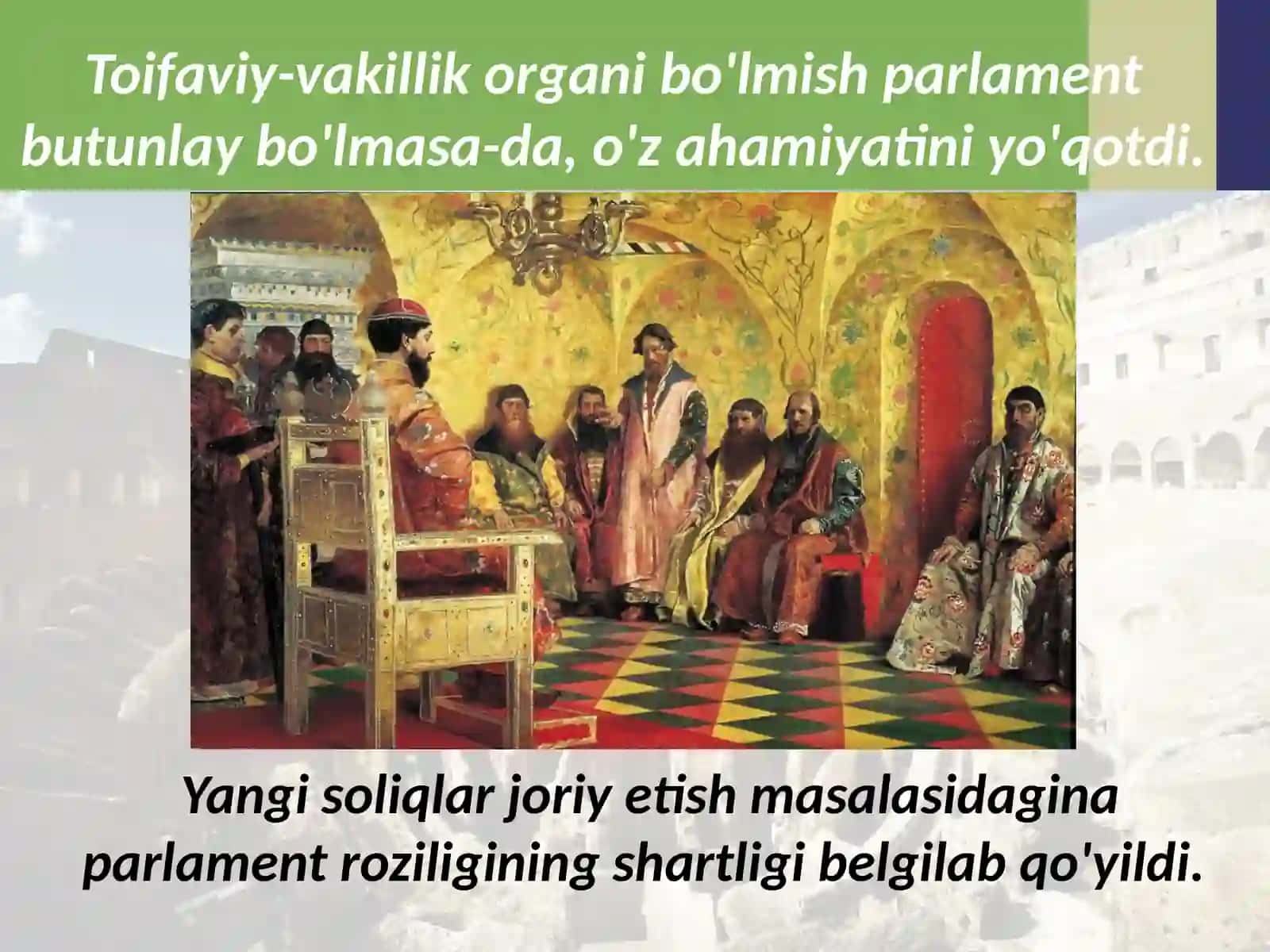 8-sinf Jahon tarixi Angliyada qirol hokimiyatining kuchayishi dars taqdimot 4