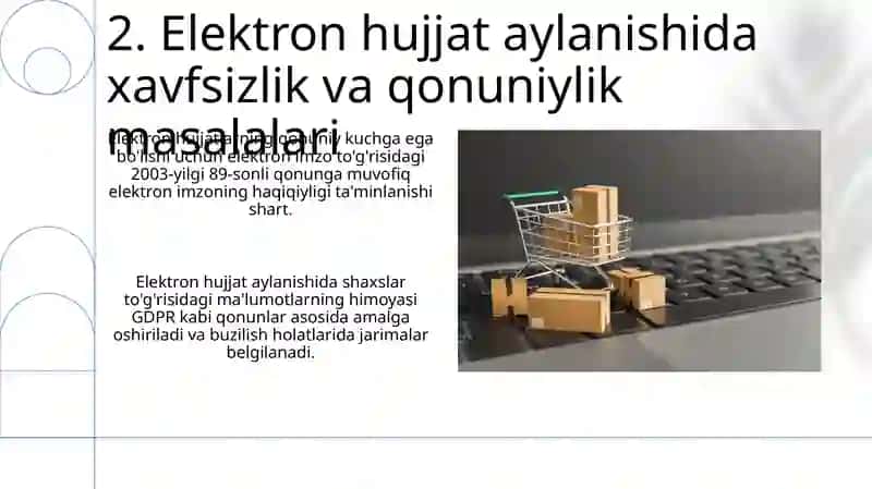 Elektron tijorat tizimlarida elektron hujjat aylanishi 4