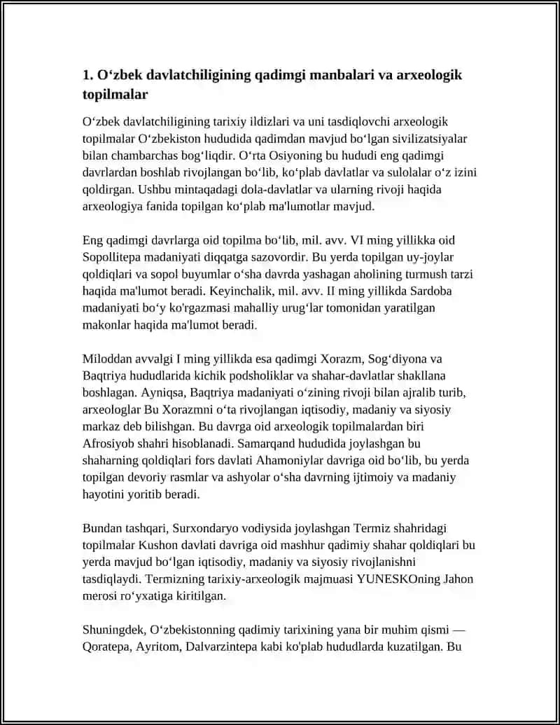 Oʻzbek Davlatchiligi Tarixi 4