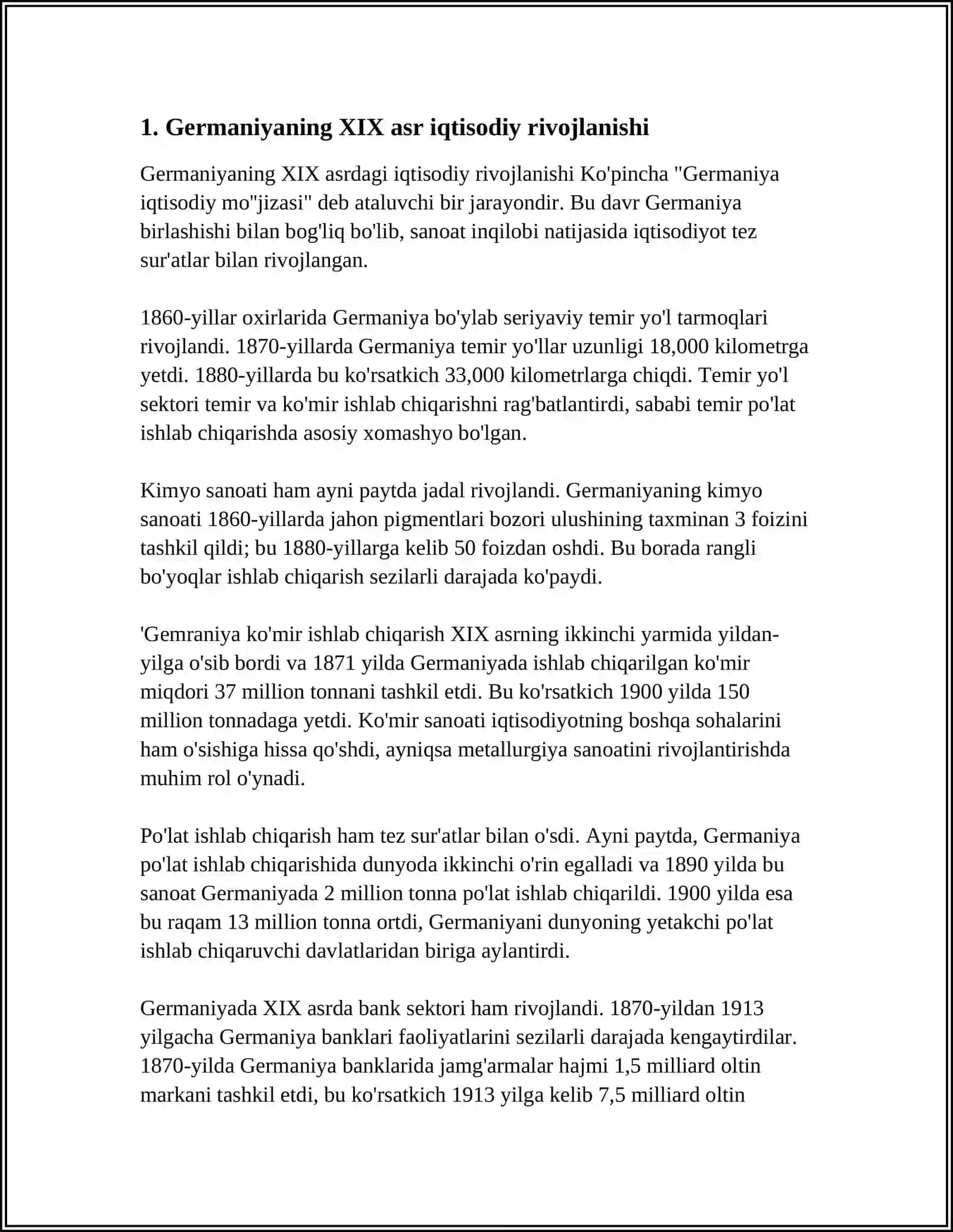 GERMANIYA IQTISODIY KONSEPSIYALARINING SHAKLLANISHI (XIX ASR O'RTALARI); GERMANIYADAGI TARIXIY MAKTAB 4