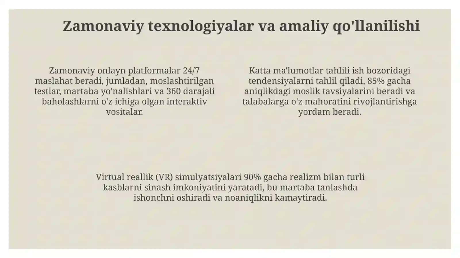 Kasb tanlashga yoʻllash texnologiyasi 4