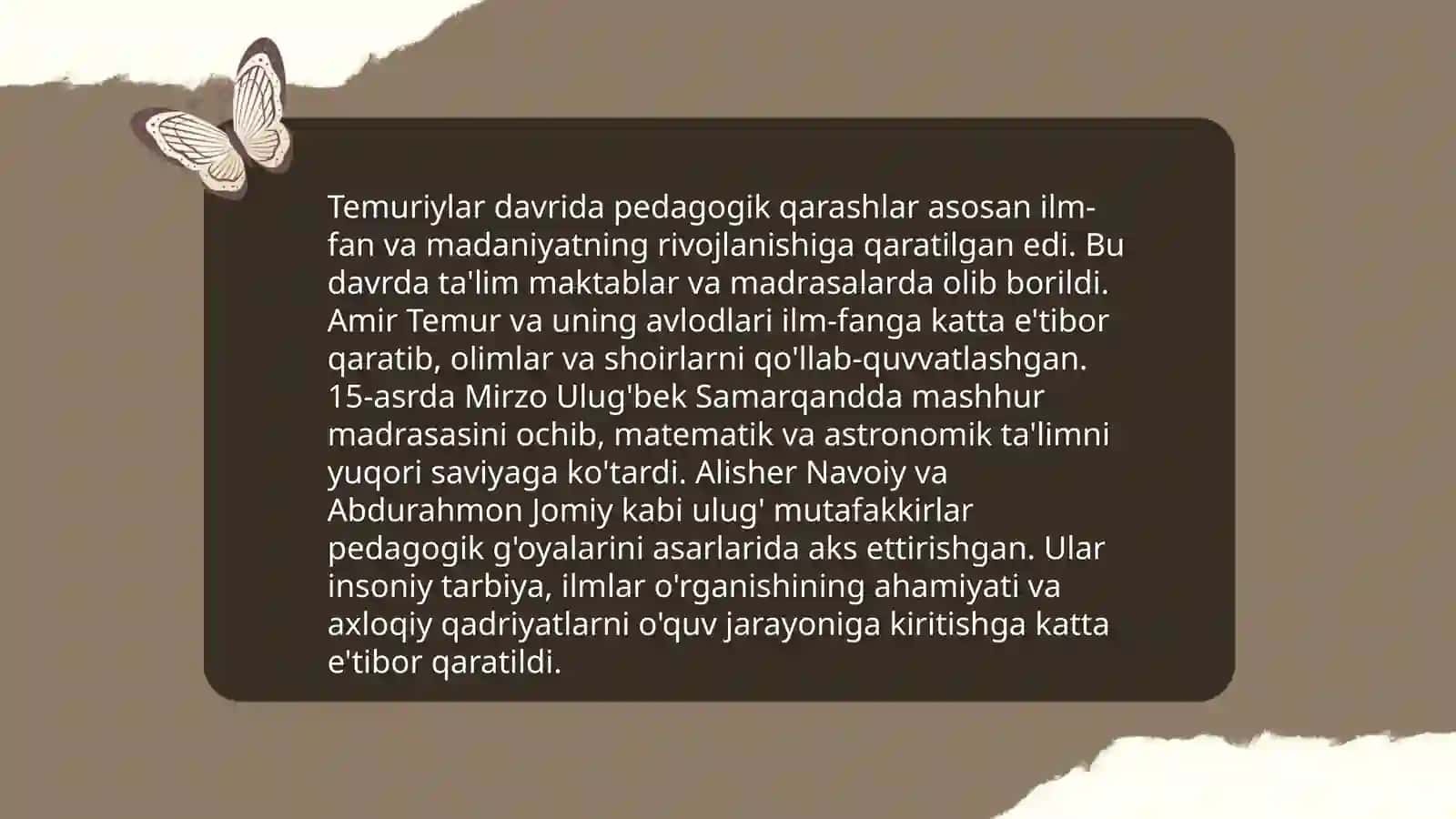 XIV-XVI asrlarda Movounnahrda tarbiya, maktab va pedagogik fikrlar 4