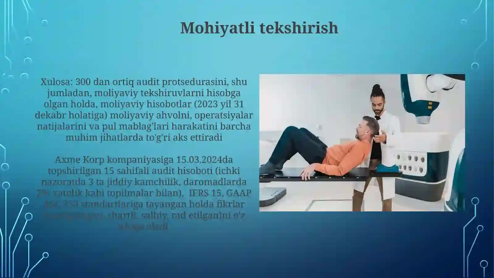 Auditorlik hisoboti va hulosasi tuzish tartibi 4