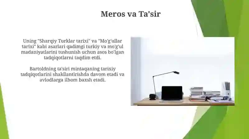 V.V.Bartoldning yurtimizni o'rganishdagi xizmatlari 4